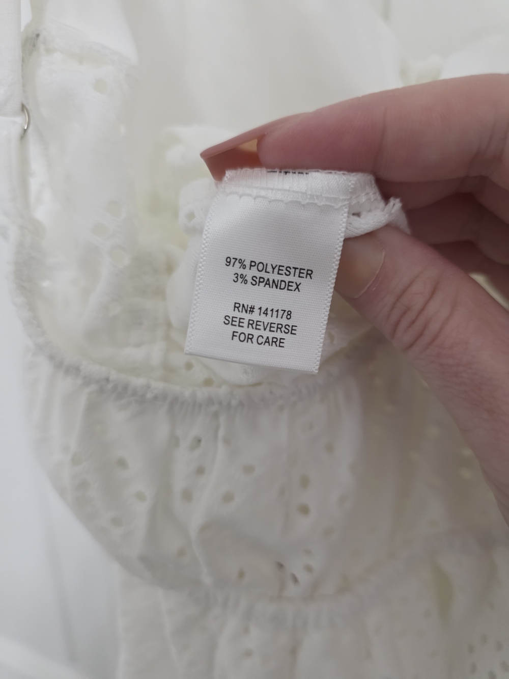 White Eyelet Ruffle Cami - Picture 11 of 11